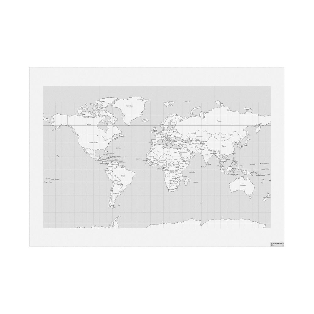 Leskoff World Wall Map (World Map Poster), English-Labeled, image 1 of 1