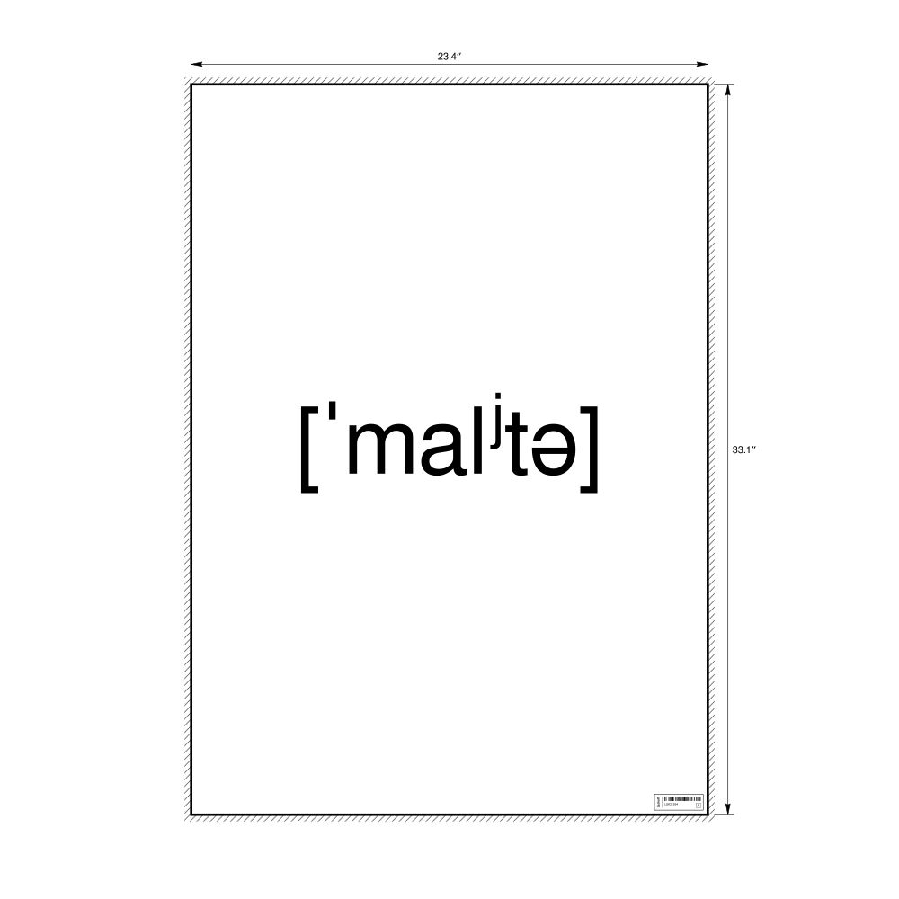 Leskoff Мальта IPA Transcription Poster, image 1 of 1