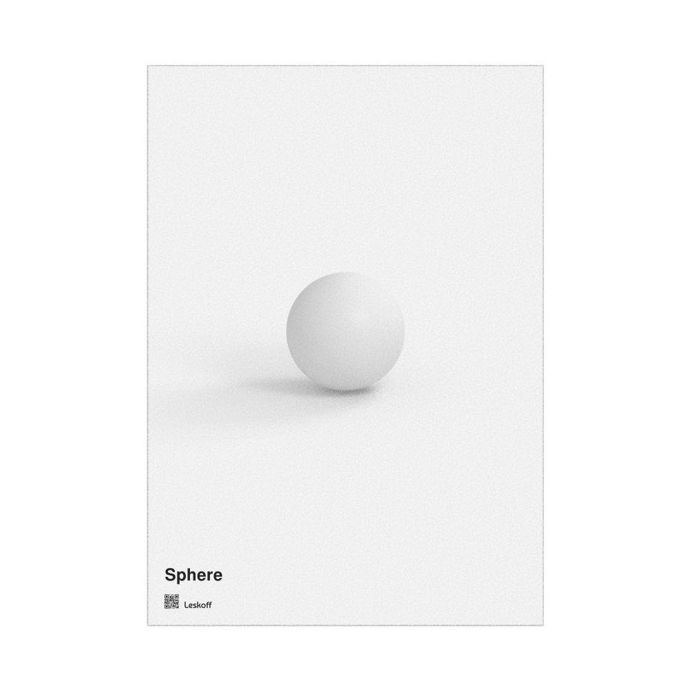 Leskoff Sphere Poster, Solid Shape, English-Labeled, image 1 of 1