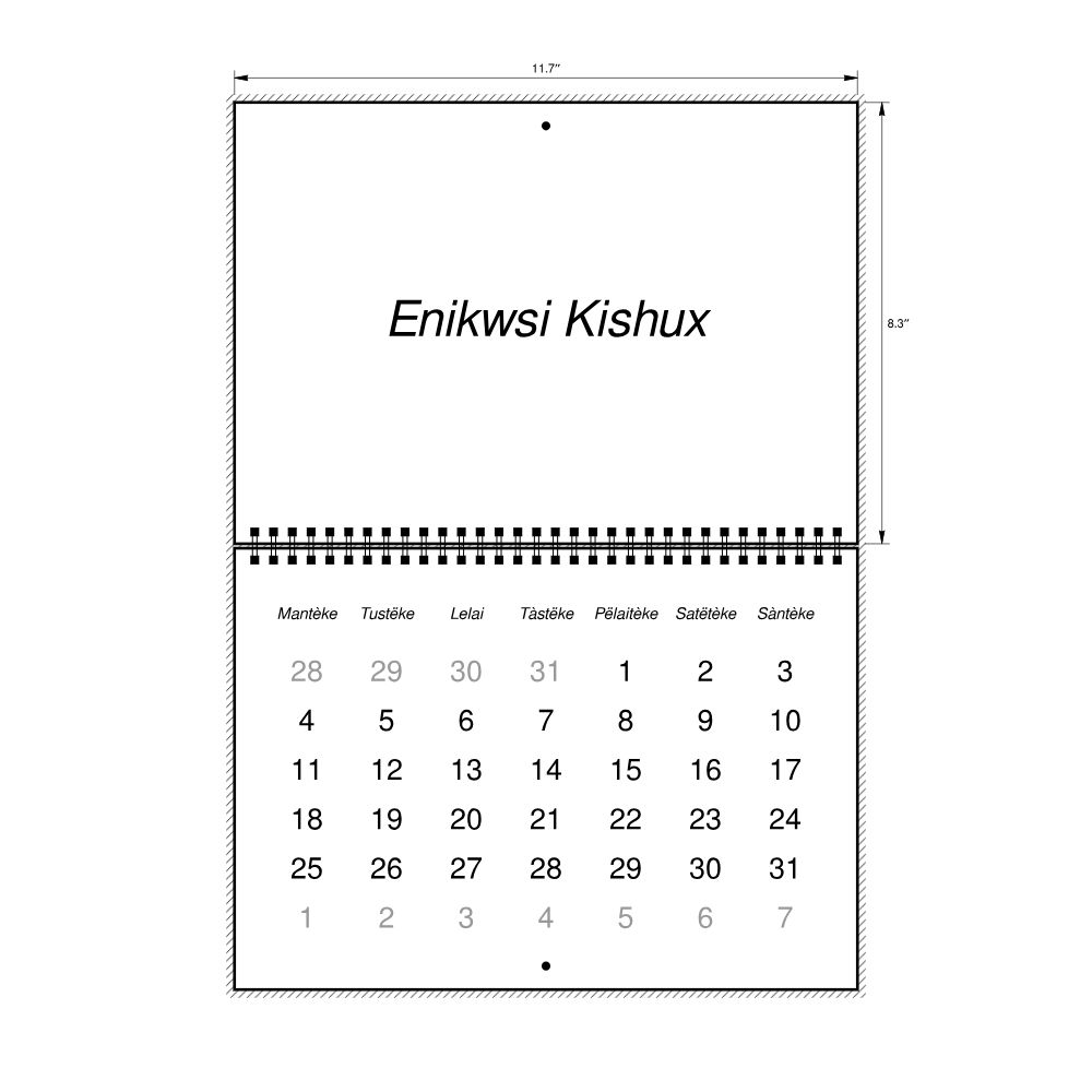 Leskoff 2027 Wall Calendar, Unami-Labeled, Monday-Start Layout, Wire-Bound, 11.7 x 8.3 in (29.7 x 21.0 cm), image 2 of 2