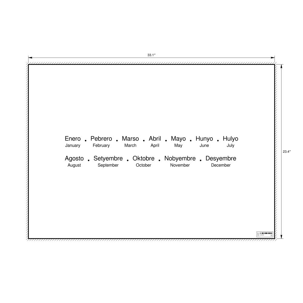Leskoff Months of the Year Poster, Central Bikol/English-Labeled, image 1 of 1