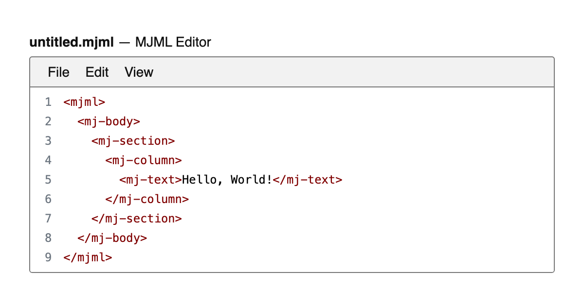 MJML Editor