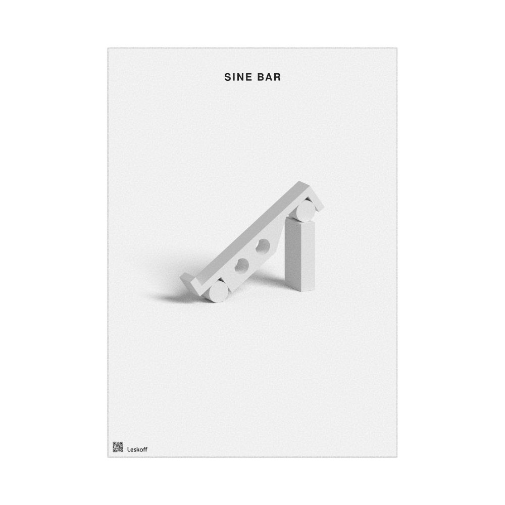 Leskoff Sine Bar Poster, Solid Style, English-Labeled, image 1 of 1