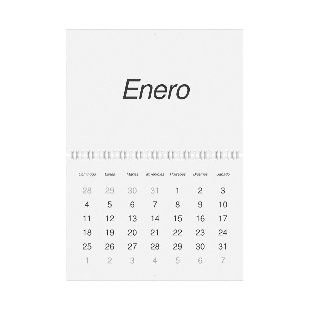 Leskoff 2026 Wall Calendar, Waray-Labeled, Sunday-Start Layout, Wire-Bound, 11.7 x 8.3 in (29.7 x 21.0 cm), image 1 of 1