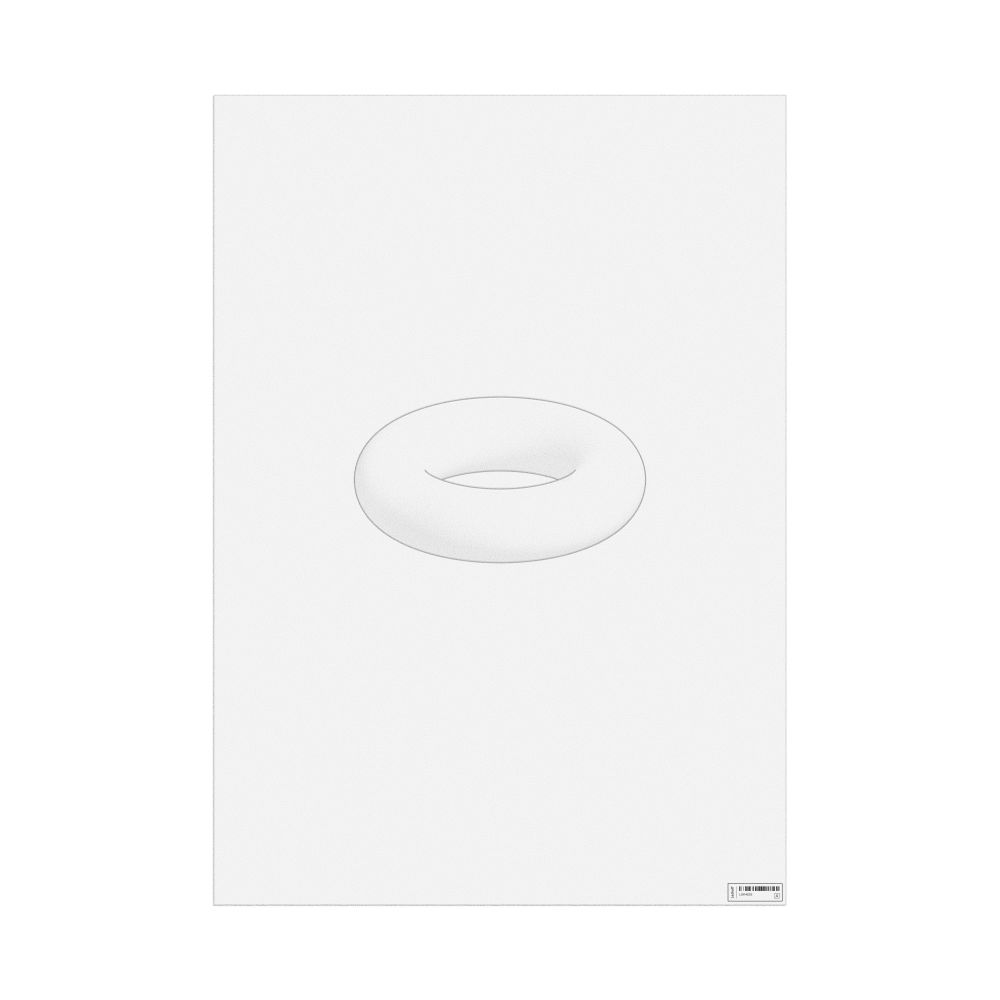 Leskoff Torus Poster, Graphic Style, Translucent Material, image 1 of 1