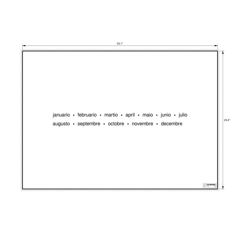 Leskoff Months of the Year Poster, Interlingua-Labeled, image 1 of 1