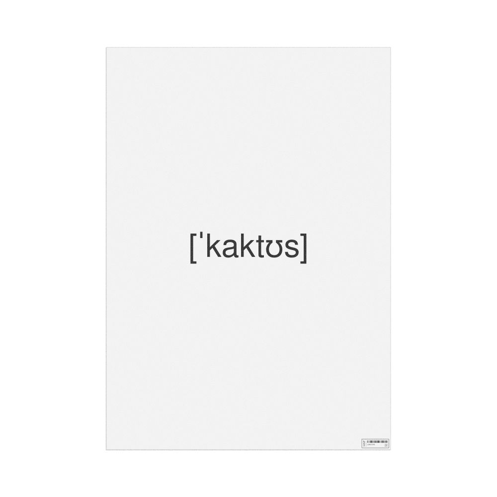 Leskoff кактус IPA Transcription Poster, image 1 of 1