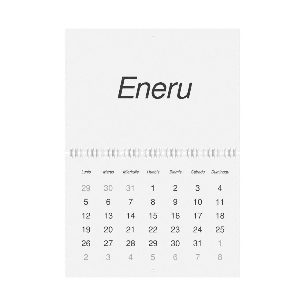 Leskoff 2026 Wall Calendar, Kapampangan-Labeled, Monday-Start Layout, Wire-Bound, 11.7 x 8.3 in (29.7 x 21.0 cm), image 1 of 1