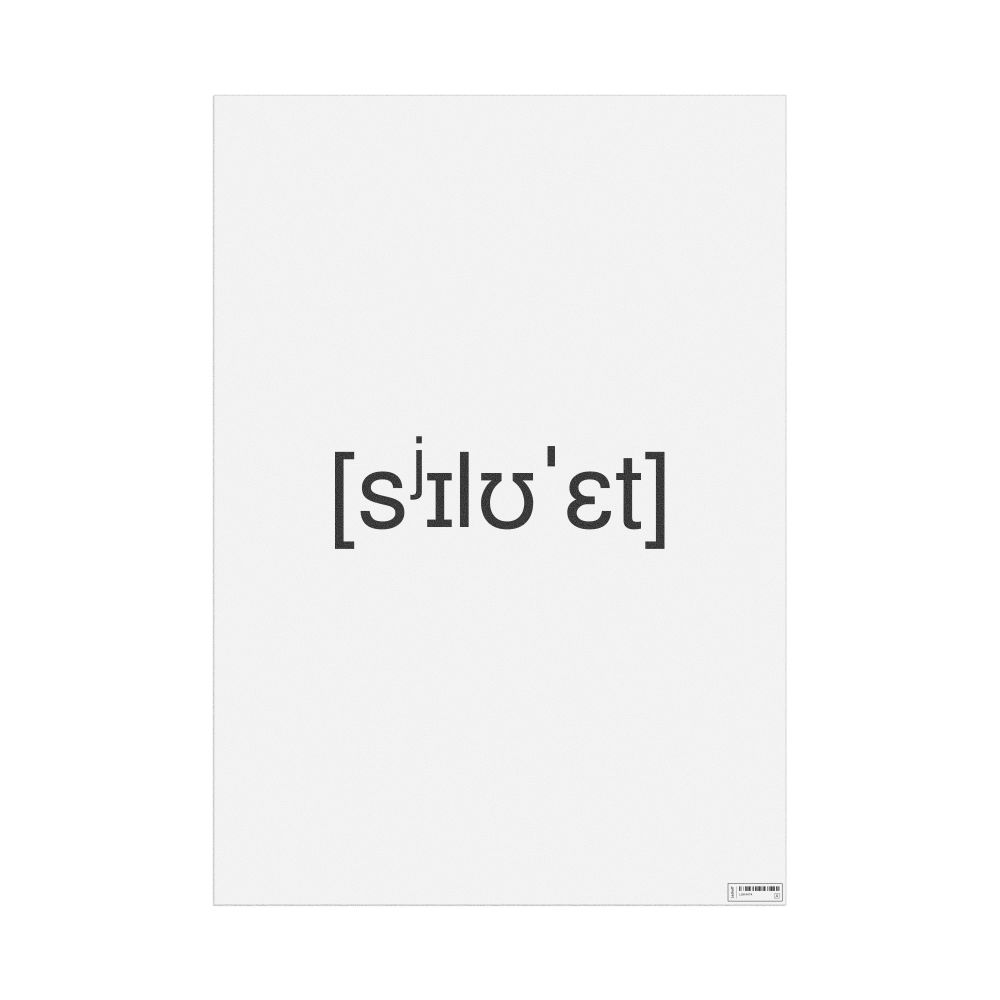 Leskoff силуэт IPA Transcription Poster, image 1 of 1
