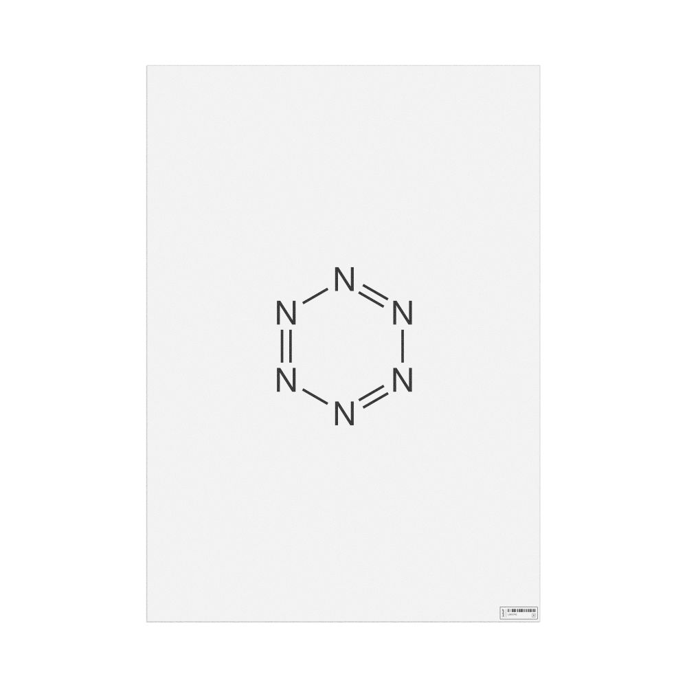 Leskoff Hexazine Molecule Poster, 2D Structure, image 1 of 1