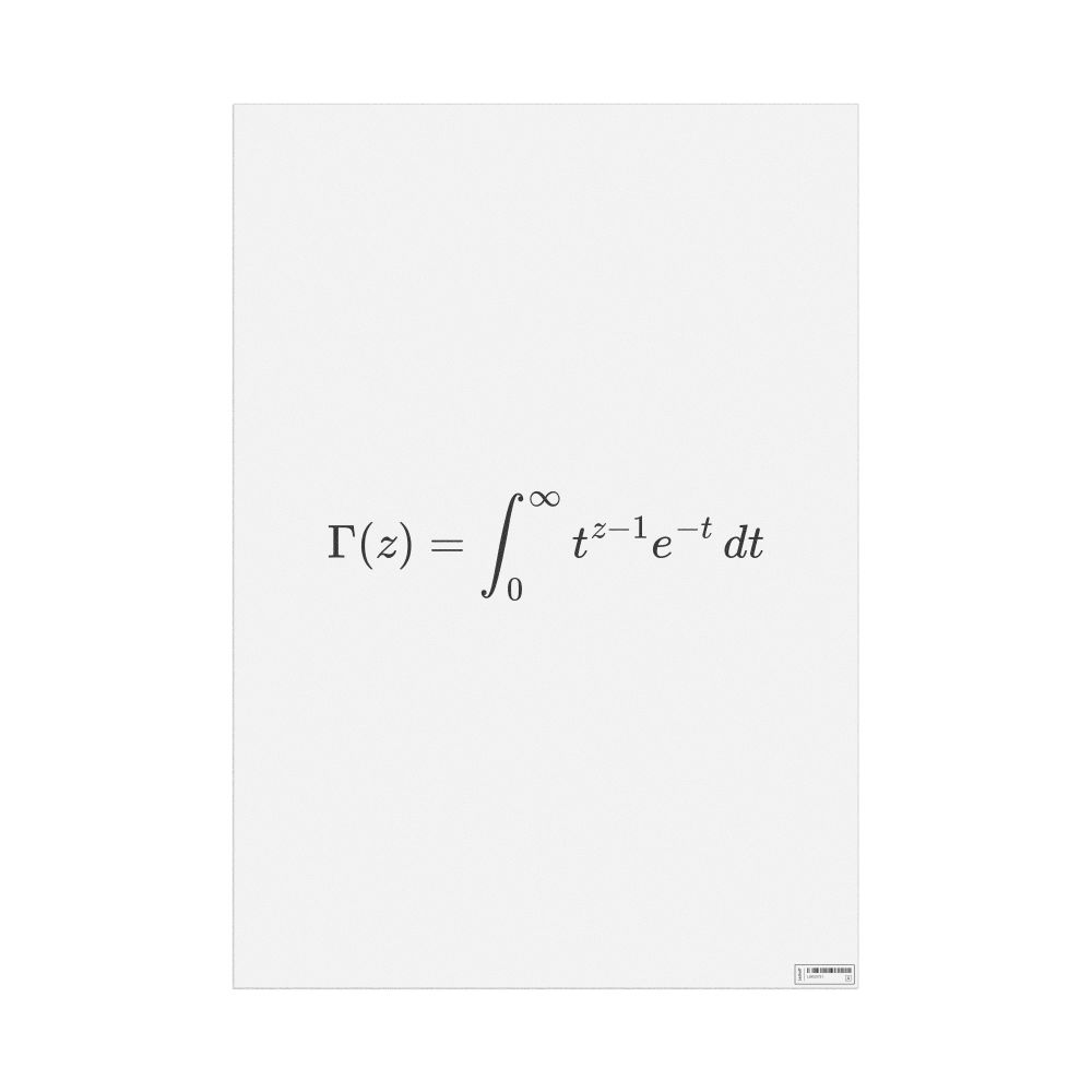 Leskoff Gamma Function Poster, image 1 of 1