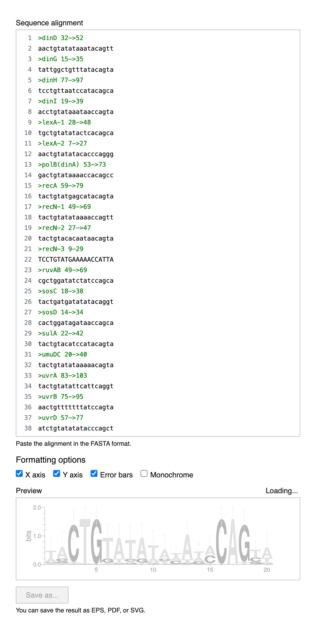 Sequence Logo Generator