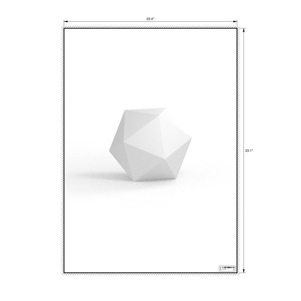 Leskoff Icosahedron Poster, Solid Shape, image 1 of 1