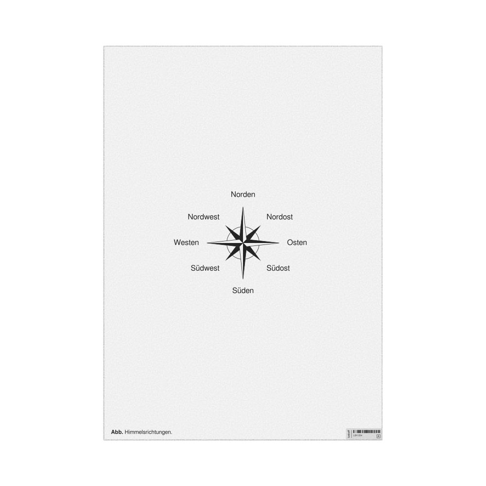 Leskoff Cardinal Directions Poster, German-Labeled, image 1 of 2