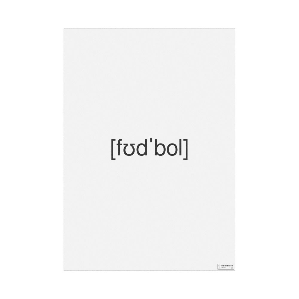 Leskoff футбол IPA Transcription Poster, image 1 of 1