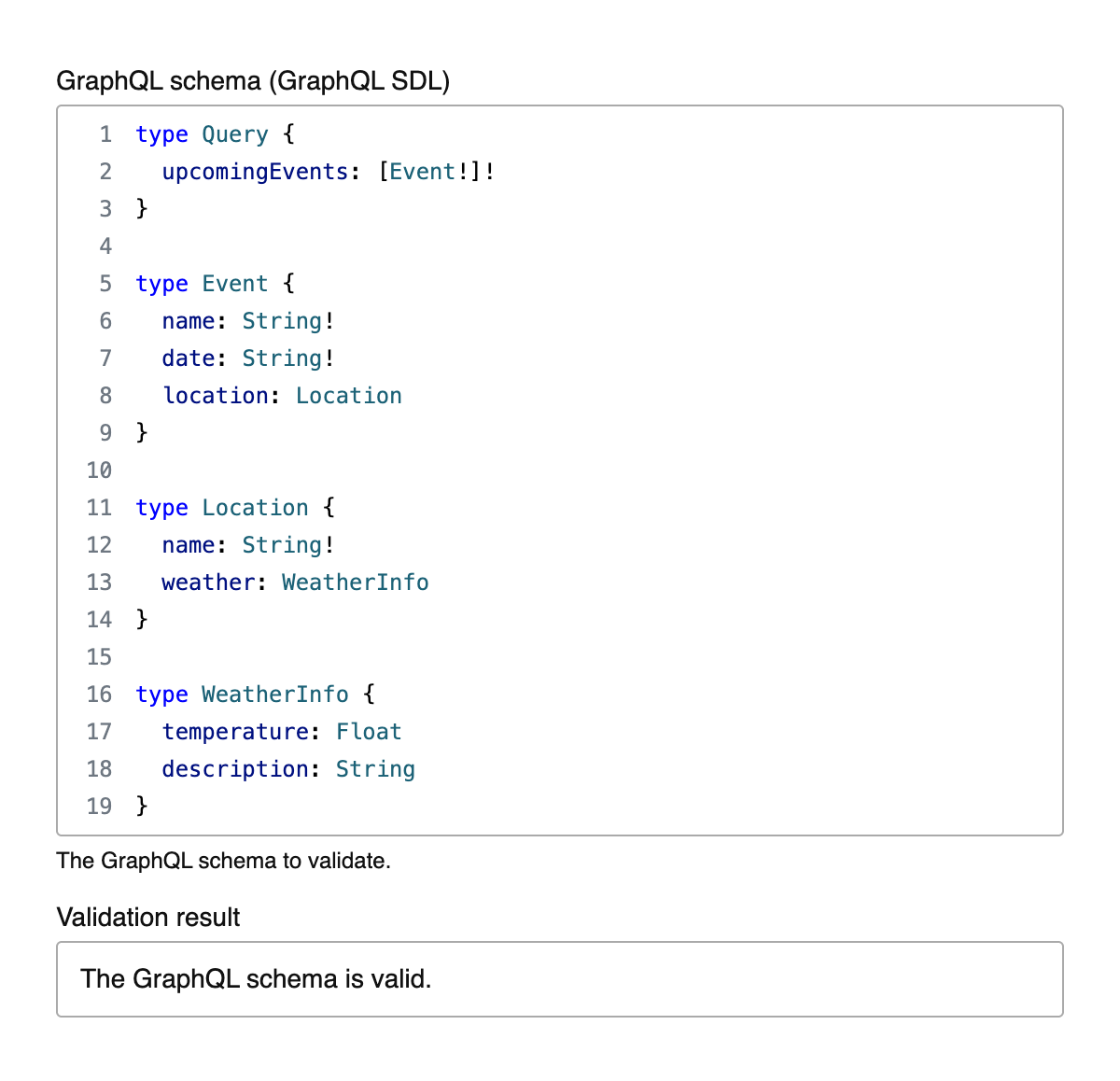 GraphQL Schema Validator