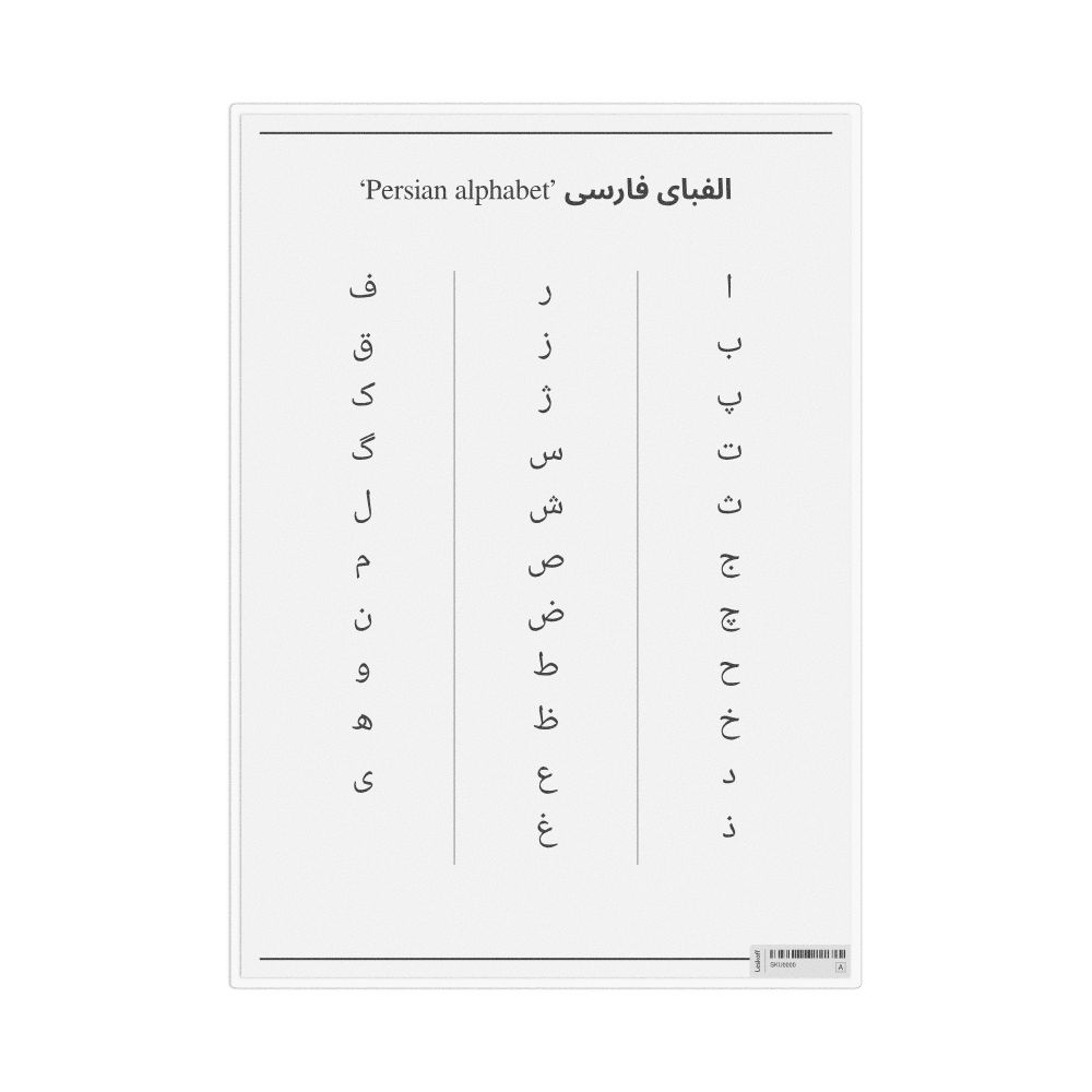 Leskoff Persian Alphabet Chart, image 1 of 1