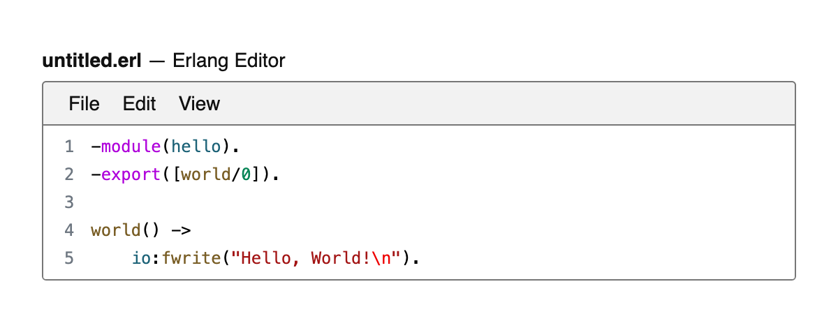 Erlang Editor