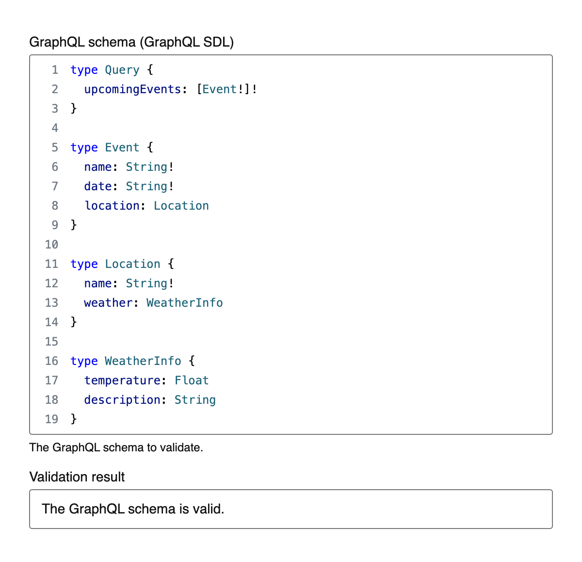 GraphQL Schema Validator