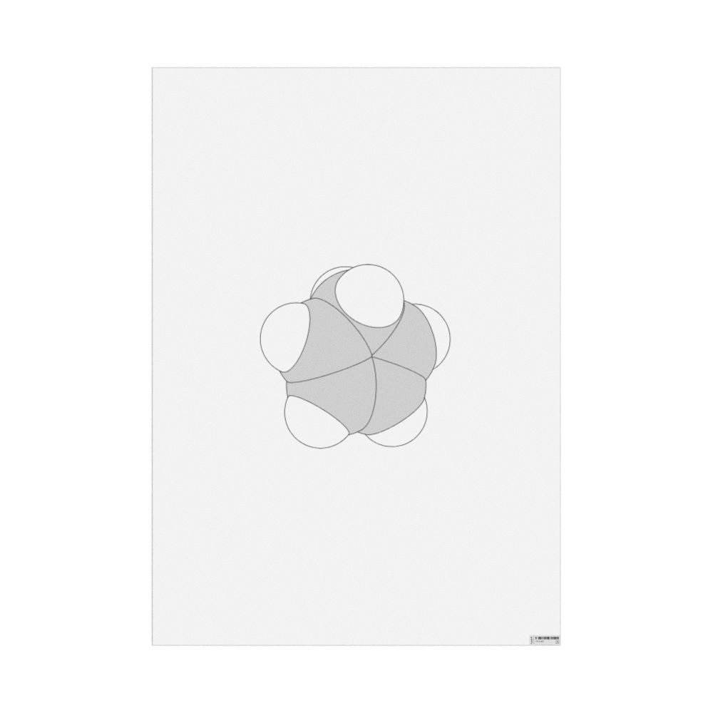 Leskoff Cyclopentadiene Molecule Poster, Space-Filling Model, image 1 of 1