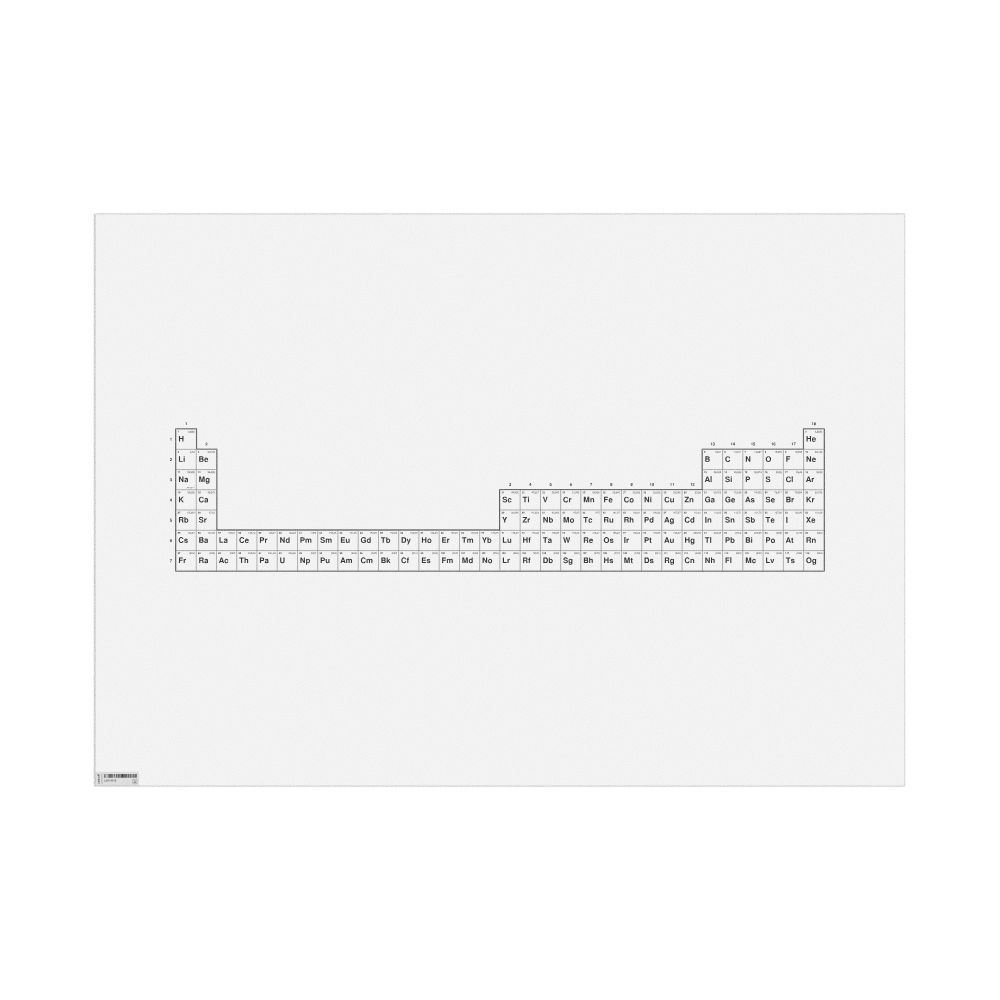 Leskoff Periodic Table Chart, 32-Column Layout, Pashto-Labeled, 33.1 x 23.4 in (84.1 x 59.4 cm, Poster / Wall Chart), image 1 of 1