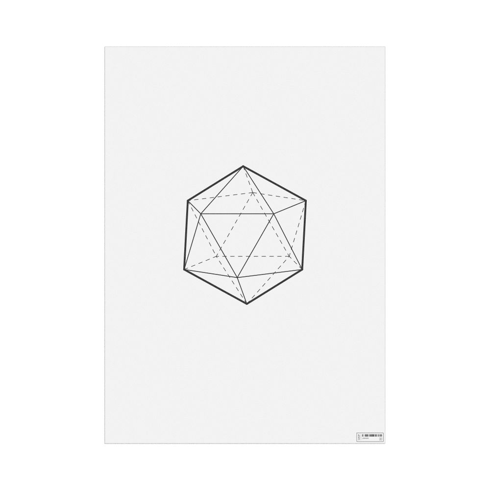 Leskoff Icosahedron Poster, Technical Illustration, image 1 of 1