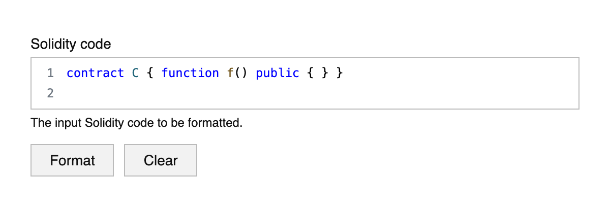 Solidity Formatter