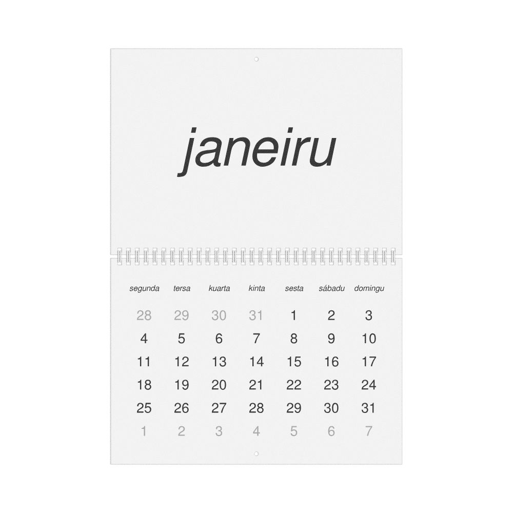 Leskoff 2027 Wall Calendar, Tetum-Labeled, Monday-Start Layout, Wire-Bound, 11.7 x 8.3 in (29.7 x 21.0 cm), image 1 of 1