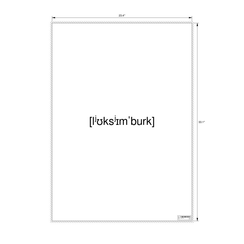 Leskoff Люксембург IPA Transcription Poster, image 1 of 1