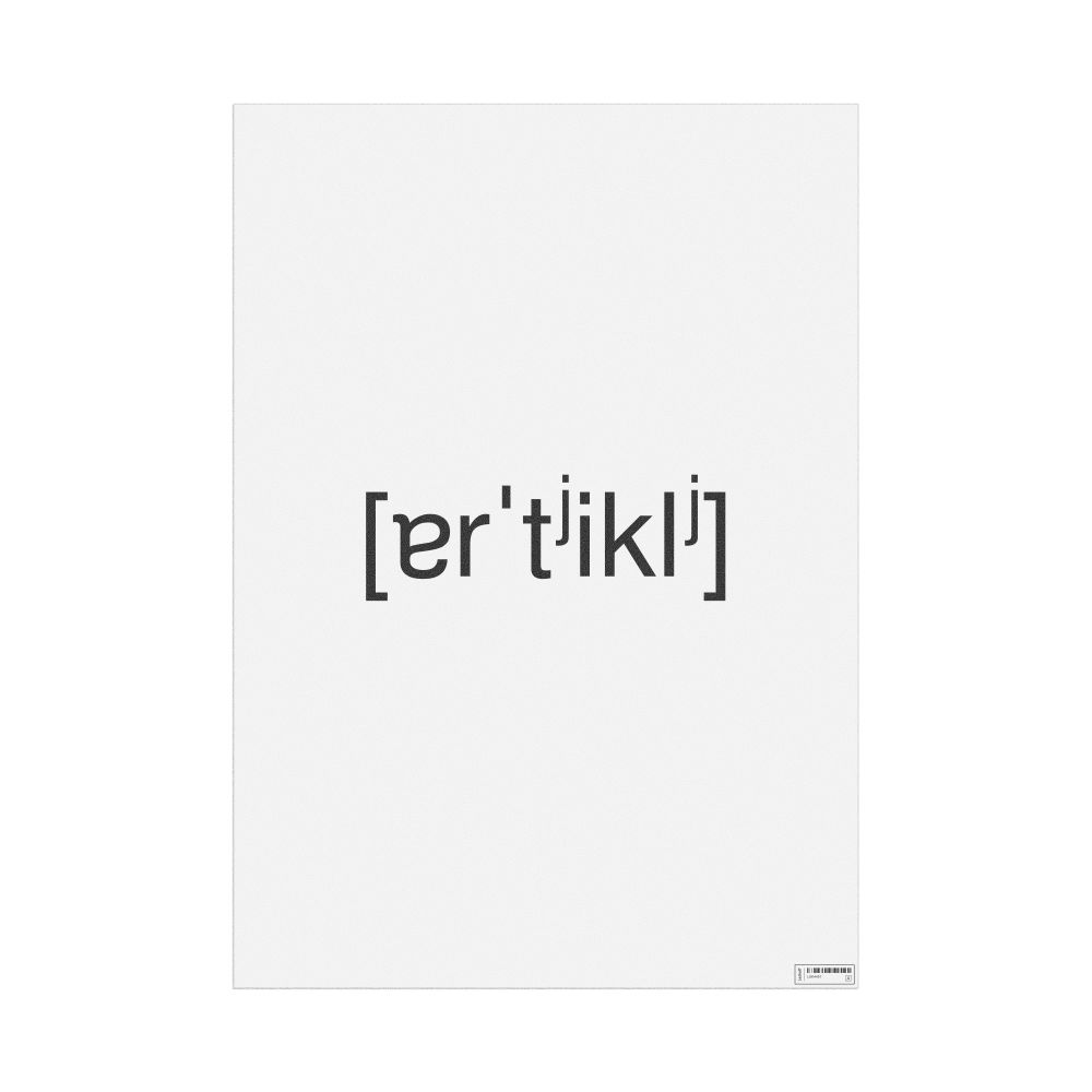 Leskoff артикль IPA Transcription Poster, image 1 of 1