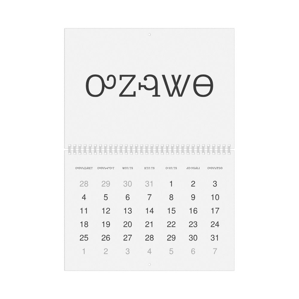 Leskoff 2026 Wall Calendar, Cherokee-Labeled, Sunday-Start Layout, Wire-Bound, 11.7 x 8.3 in (29.7 x 21.0 cm), image 1 of 1