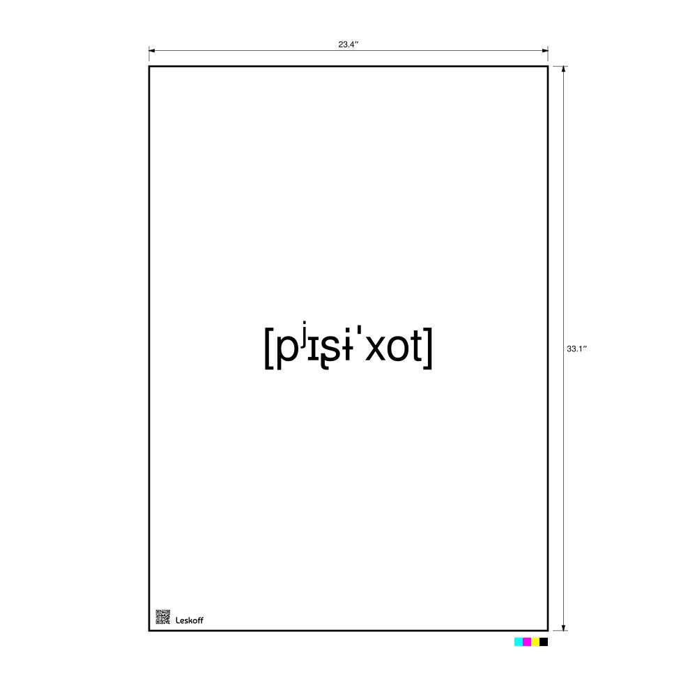 Leskoff пешеход IPA Transcription Poster, image 1 of 1