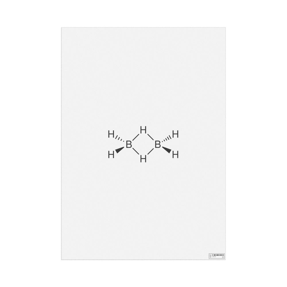 Leskoff Diborane Molecule Poster, 2D Structure, image 1 of 1