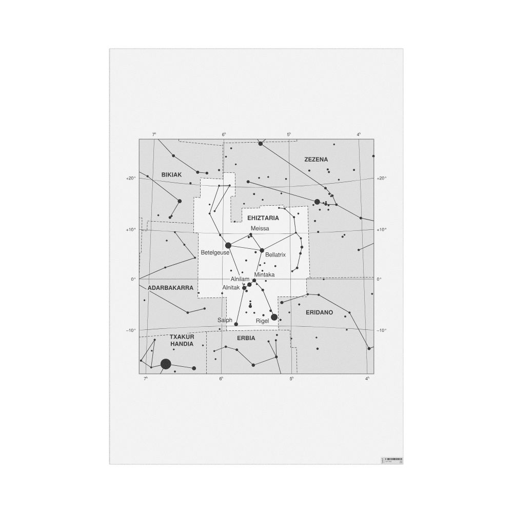 Leskoff Orion Constellation Poster, Basque-Labeled, image 1 of 1