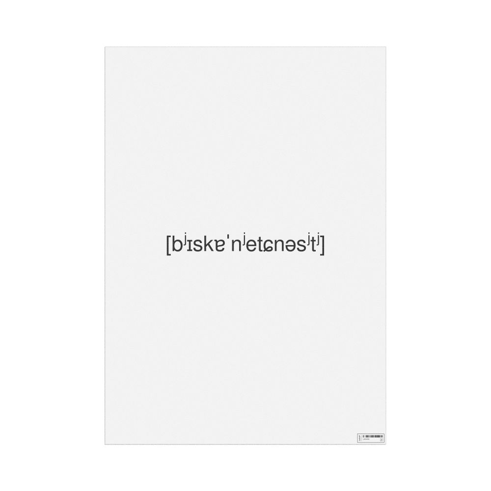Leskoff бесконечность IPA Transcription Poster, image 1 of 1