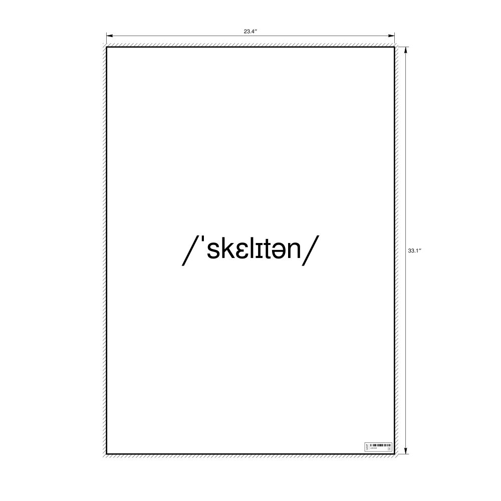 Leskoff skeleton IPA Transcription Poster, image 1 of 1