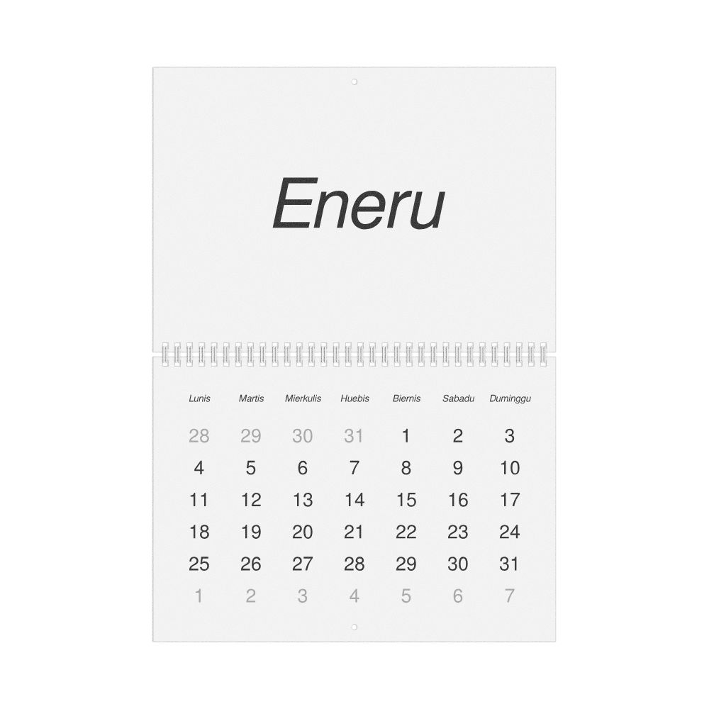 Leskoff 2027 Wall Calendar, Kapampangan-Labeled, Monday-Start Layout, Wire-Bound, 11.7 x 8.3 in (29.7 x 21.0 cm), image 1 of 1