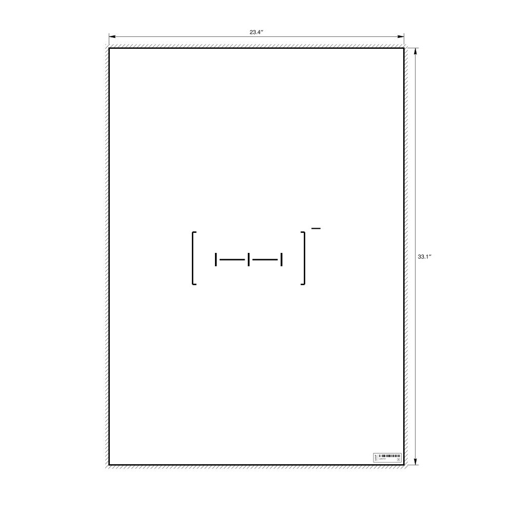 Leskoff Triiodide Ion Poster, 2D Structure, image 1 of 1