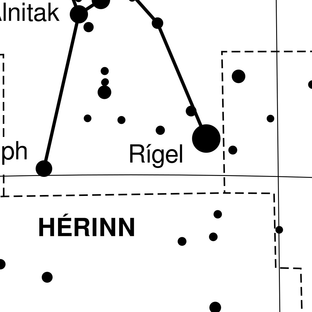 Leskoff Orion Constellation Poster, Icelandic-Labeled, image 2 of 2