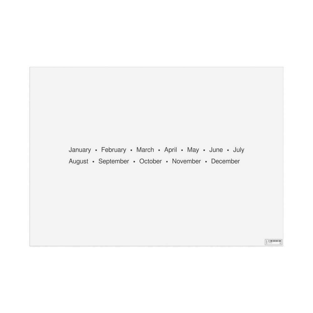 Leskoff Months of the Year Poster, English-Labeled, image 1 of 1