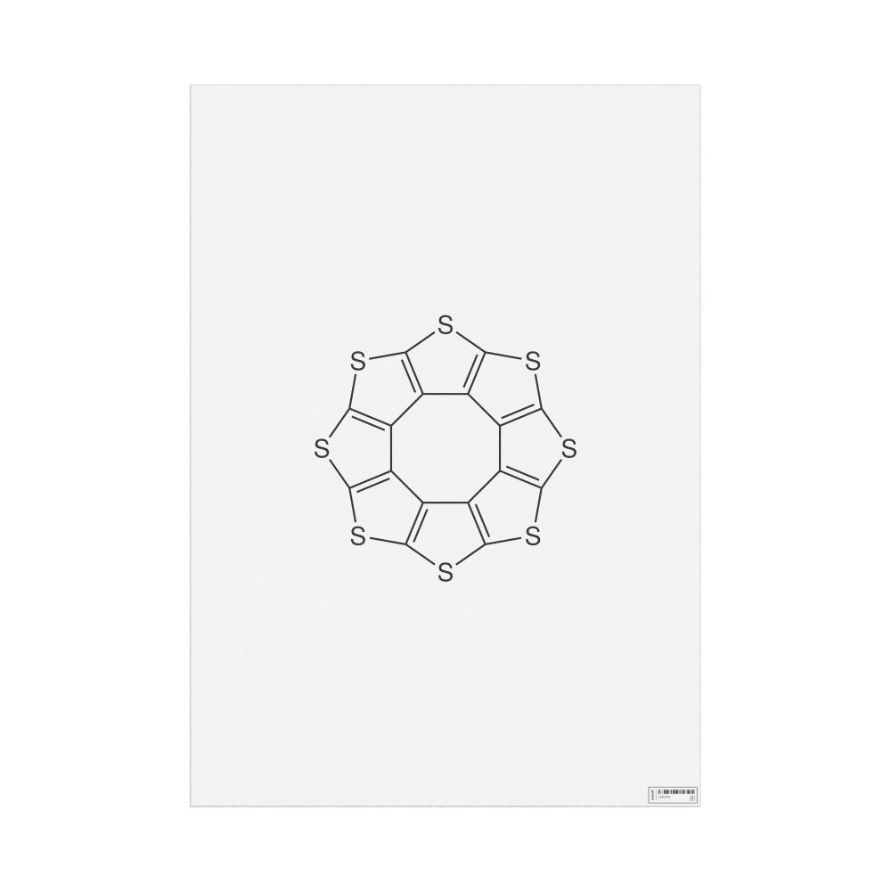 Leskoff Sulflower Molecule Poster, 2D Structure, image 1 of 1