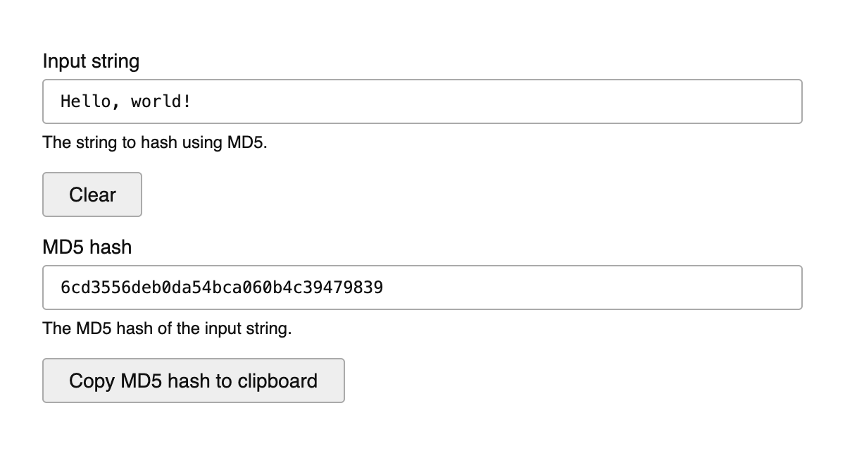 MD5 Hash Generator