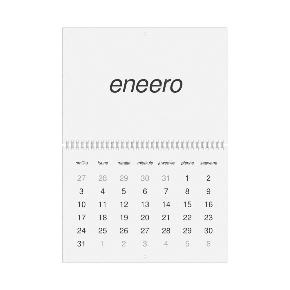 Leskoff 2027 Wall Calendar, Wayuu-Labeled, Sunday-Start Layout, Wire-Bound, 11.7 x 8.3 in (29.7 x 21.0 cm), image 1 of 1