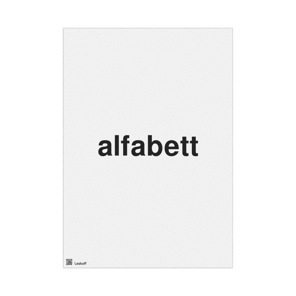 Leskoff alfabett Poster, image 1 of 1