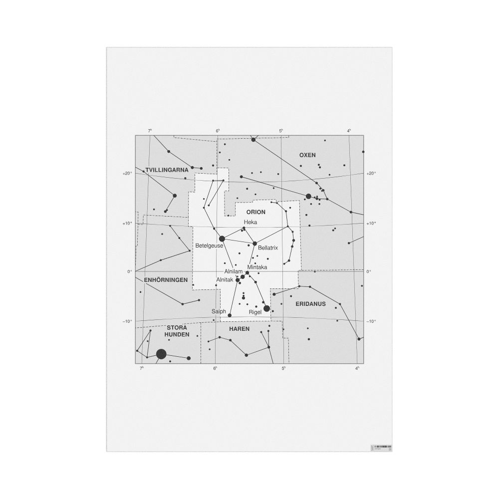 Leskoff Orion Constellation Poster, Swedish-Labeled, image 1 of 1