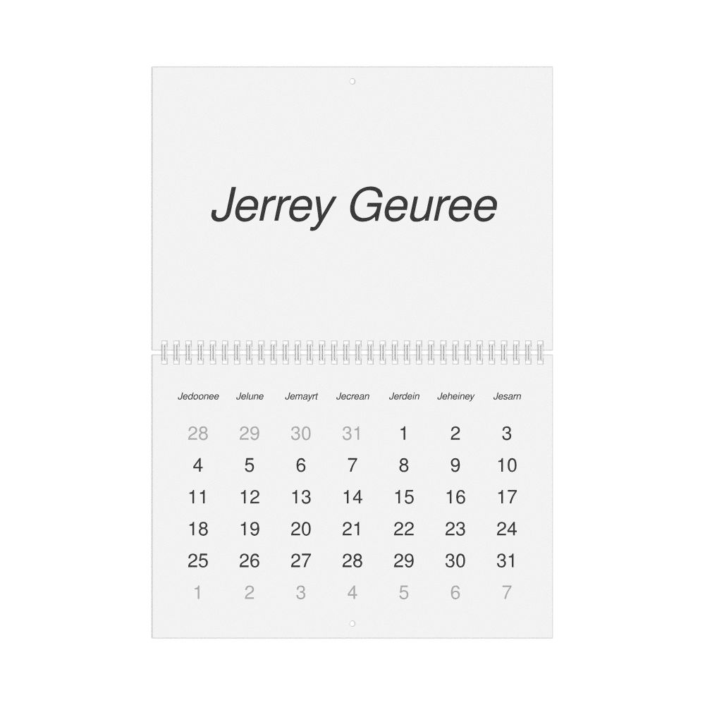 Leskoff 2026 Wall Calendar, Manx-Labeled, Sunday-Start Layout, Wire-Bound, 11.7 x 8.3 in (29.7 x 21.0 cm), image 1 of 1