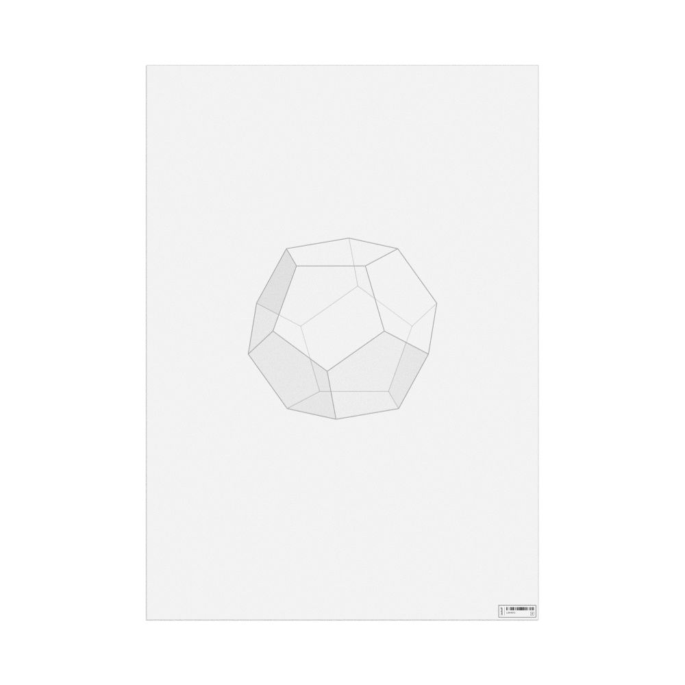 Leskoff Dodecahedron Poster, Graphic Style, Translucent Material, image 1 of 1