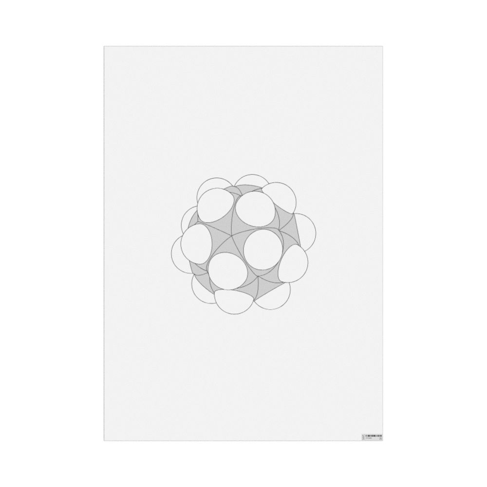 Leskoff Dodecahedrane Molecule Poster, Space-Filling Model, image 1 of 1