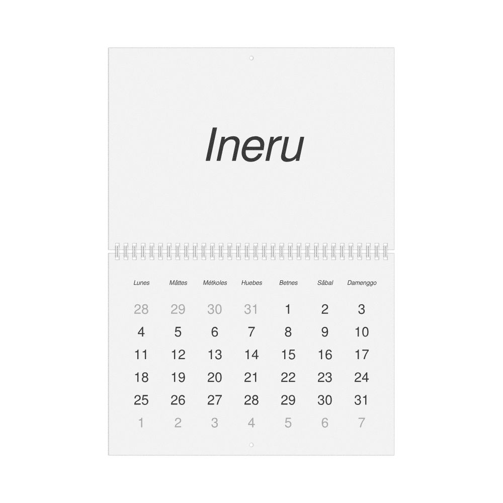 Leskoff 2027 Wall Calendar, Chamorro-Labeled, Monday-Start Layout, Wire-Bound, 11.7 x 8.3 in (29.7 x 21.0 cm), image 1 of 1