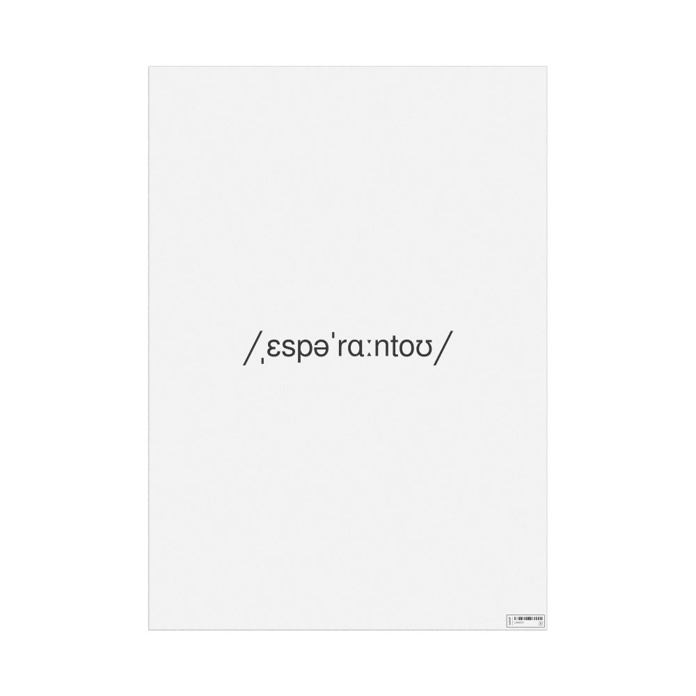 Leskoff Esperanto IPA Transcription Poster, image 1 of 1